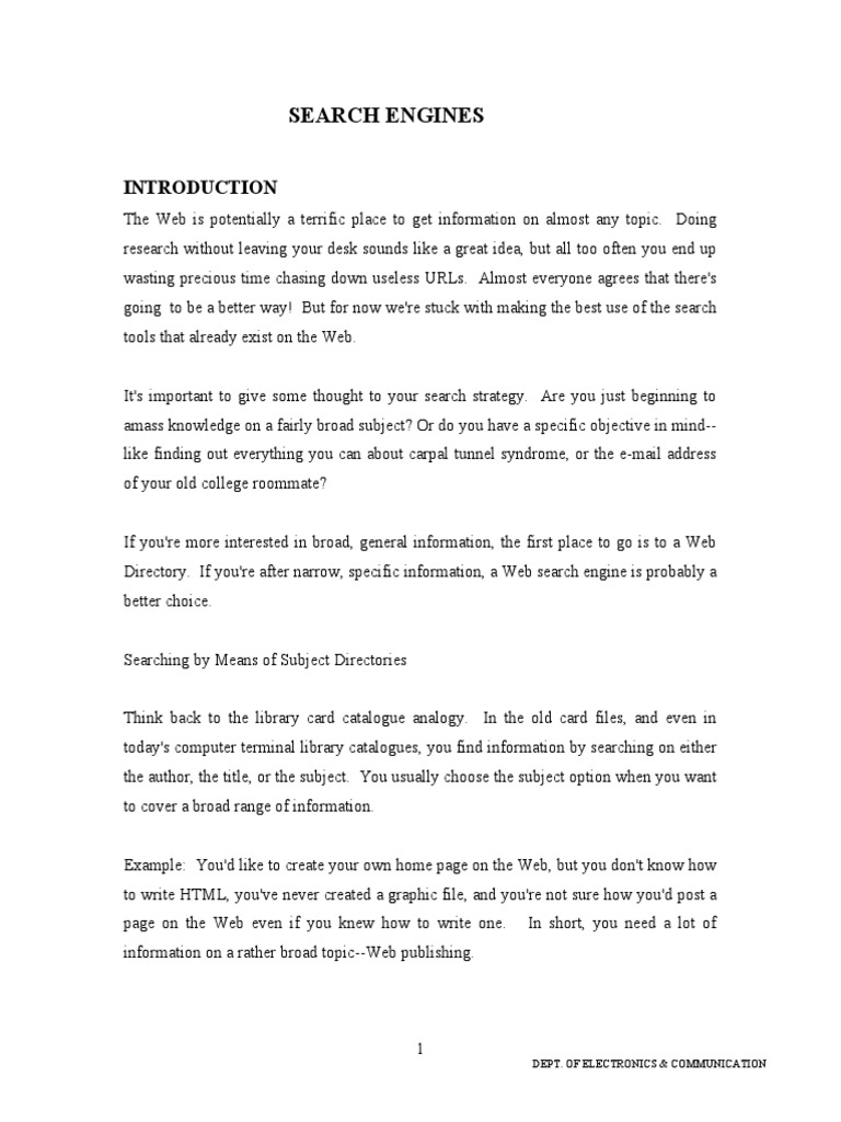 Effective Strategies for Web Searching | PDF | Search Engine ...