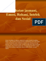 Nota 3 Kesihatan Jasmani, Emosi, Rohani, Intelek