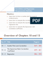 Chapter 10: Correlation and Regression Chapter 13: Nonparametric Statistics