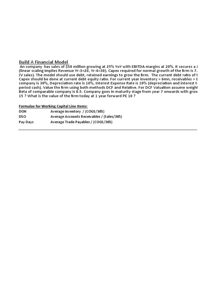 Financial Modelling Complete Internal Test 4 | PDF | Revenue ...