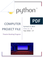 Movie Ticket Booking Python