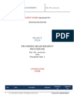 Sample Progress Measurement Procedure