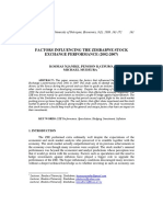Factors Influencing The Zimbabwe Stock EXCHANGE PERFORMANCE (2002-2007)