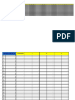 Monthly Index Spreadsheet