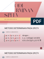 Metode Determinan pada SPLTV