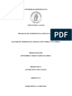 Glosario Términos Comunicación Verbal y No Verbal