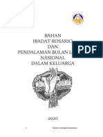 Bahan Rosario Dan Bulan Liturgi Nasional 2020 Dalam KELUARGA