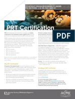PRT Certification: Fabricate Parts Without Design Responsibility Under Asme BPVC Sections: I, Iv, Viii, Div. 1 and Xii