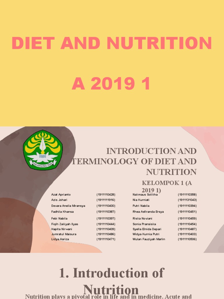 Understanding Diet and Nutrition Basics | PDF | Human Nutrition | Nutrients