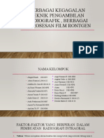 Kegagalan Teknik Pengambilan Radiografik Kelompok