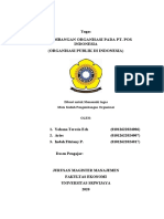 Tugas Pengembangan Organisasi PT Pos