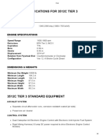 Product Specifications For 3512C Tier 3: Power Rating