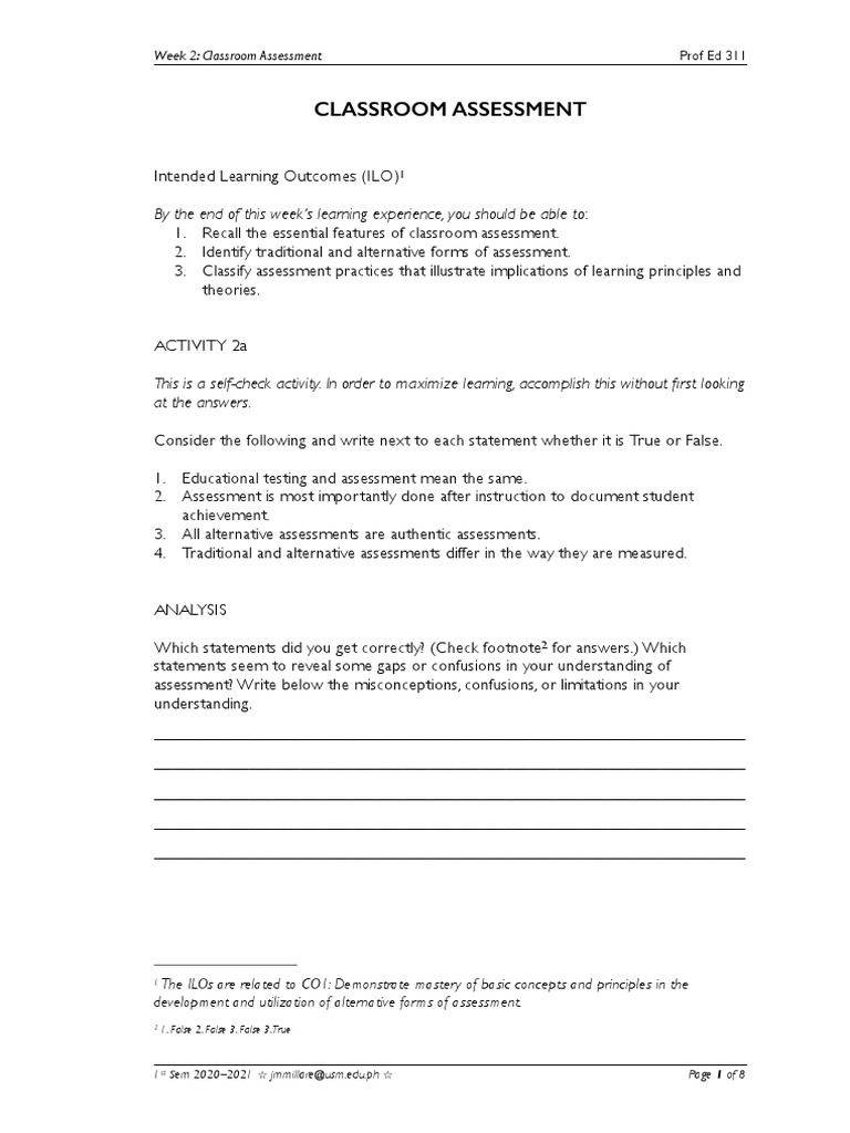 Classroom Assessment Essentials | PDF | Educational Assessment | Teachers