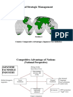 Global Strategic Management: Session 3 Country Comparative Advantages (Japanese Facs Industry)