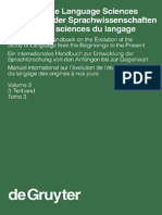 History of the Language Sciences an International Handbook on Evolution of the Study of Language From the Beginnings to the Present VOL 03
