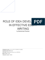 Role of Idea Development in Effective Essay Writing
