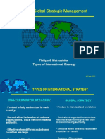 Global Strategic Management: Philips & Matsushita: Types of International Strategy