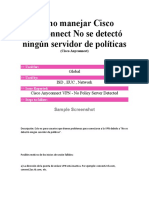 Cisco Anyconnect VPN - No Policy Server Detected