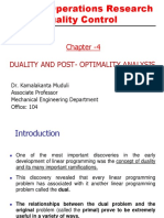 Duality and Post-Optimality Analysis