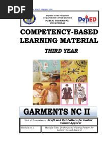 Y2 Module 1 Drafting and Cutting Pattern For Ladies' Casual Apparel Part 1