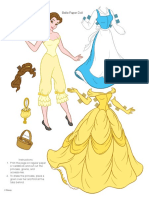 Princess Belle Paper Doll Printable 0511 FDCOM