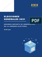 Segundo Reporte de Observación Electoral 2021