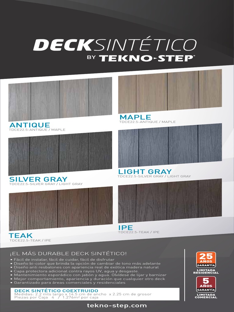 Deck Sintético Coextruido Duradero | PDF