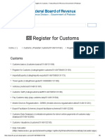 Register For Customs - Federal Board of Revenue Government of Pakistan