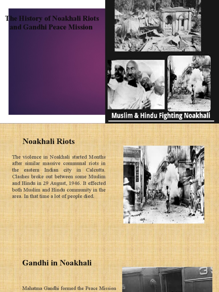 Noakhali Riots and Gandhi's Peace Mission | PDF | Mahatma Gandhi ...