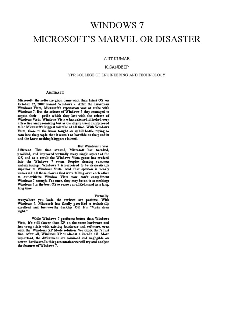 Windows 7 | PDF | Technology & Engineering