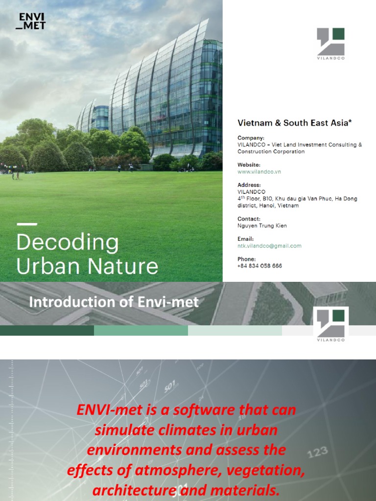 Envi-Met Introduction 2019 | PDF | Atmosphere Of Earth | N Ox