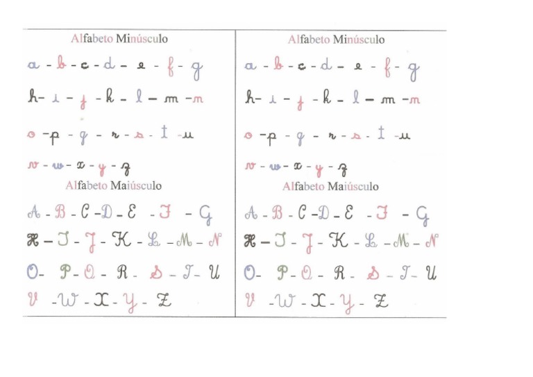 Alfabeto Maiusculo e Minusculo | PDF