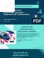 Resoslucion 1403 de 2007 Procesos Generales Dispensacion Medicamentos Yovany Sanchez F2142093