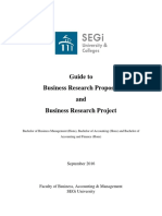 Guide To Business Research Proposal and Business Research Project