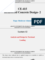 CE-415 Reinforced Concrete Design-2: Engr. Shehryar Ahmed