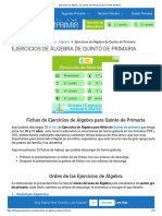 Ejercicios de Álgebra de Quinto de Primaria - 25 FICHAS GRATIS