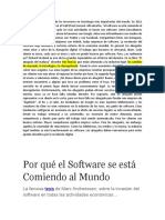 Por qué el Software se está Comiendo al Mundo