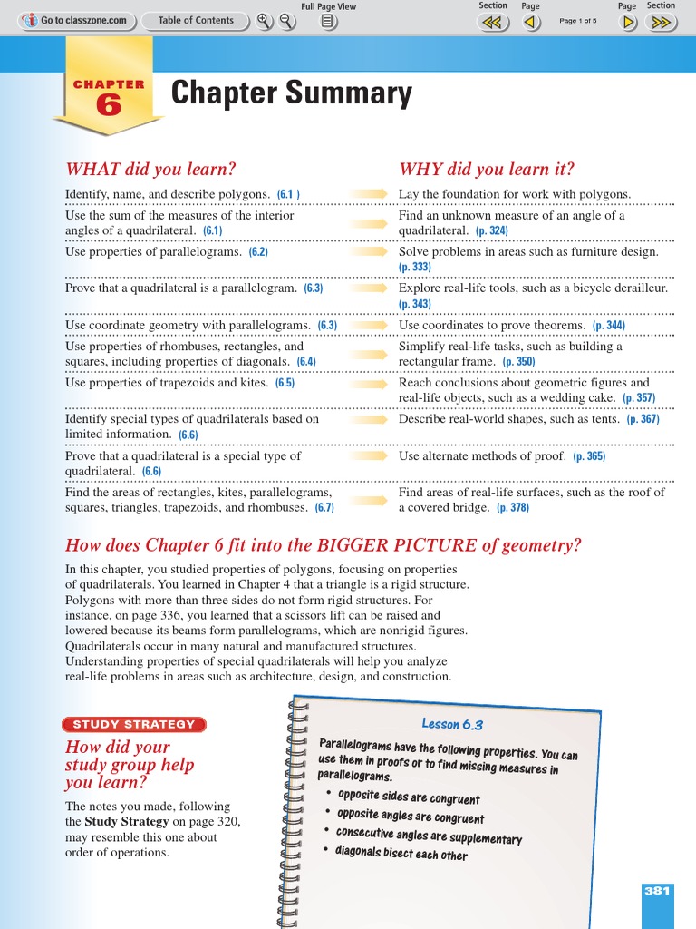 Ml Geometry Chapter 6 Review Test Pdf