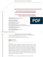 Caracterización Del Perfil Del Extensionista Rural en La Zona Oriente Del Estado de México