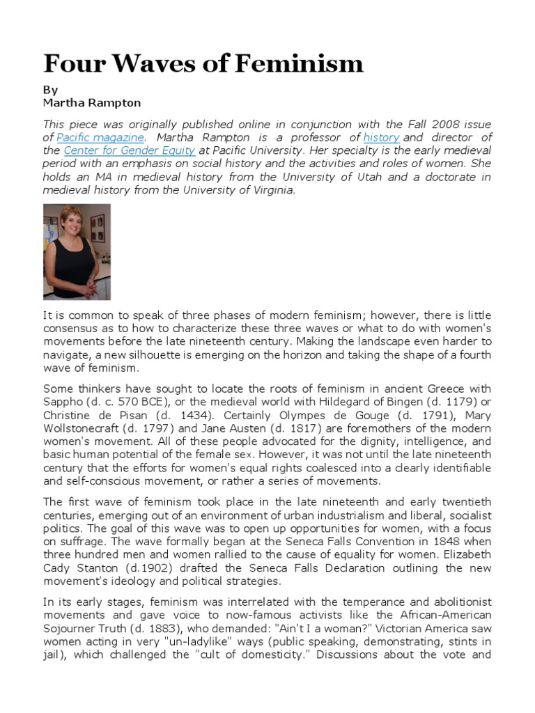 4 Waves of Feminism by Martha Rampton | Download Free PDF | Feminism ...