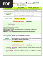 Guia Pedagógica Grupo Estable 4to D. I Momento Glomelys López 2020 2021