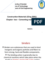 Construction Materials (Ceng 2091) Chapter Two - Cementing Materials