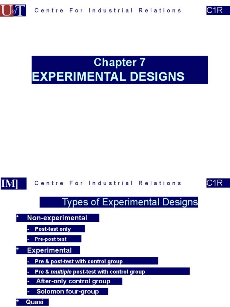 Experimental Design Types Guide | PDF | Experiment | Validity (Statistics)