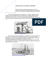 Primjena Parnog Stroja U Prometu I Industriji