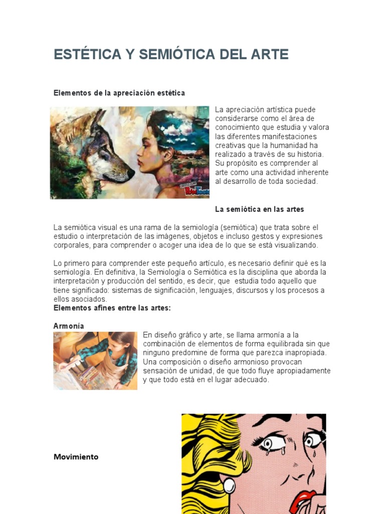 Estética y Semiótica Del Arte PDF Composición (artes visuales) Color