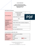 Ficha Derivación Proyecto Reinserción (Quilicura) Juan Reyes