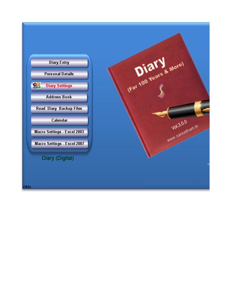 Excel Diary 100years | PDF | Microsoft Excel | Application Software