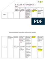 Plan de Accion Matematicas I