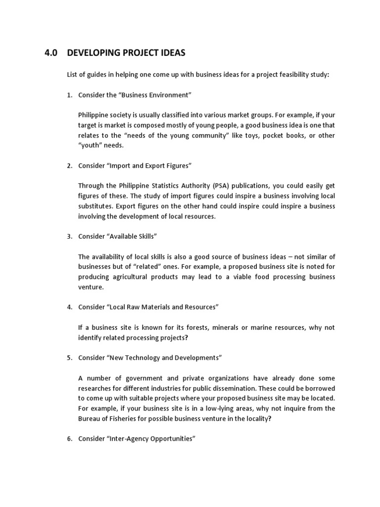 Business Idea Development Guide | PDF | U.S. Securities And Exchange ...
