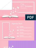 Opened Book With Paper Cranes PowerPoint Templates (1)